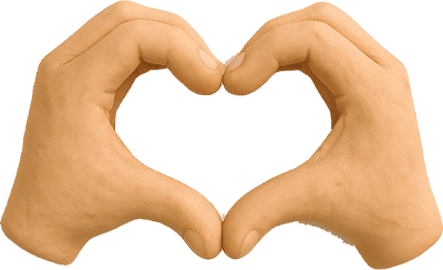 Clay emoji making a heart